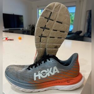 Hoka One Mach 5 1127893-MSPBL  Men's 10.5 D Blue Orange Running Shoes